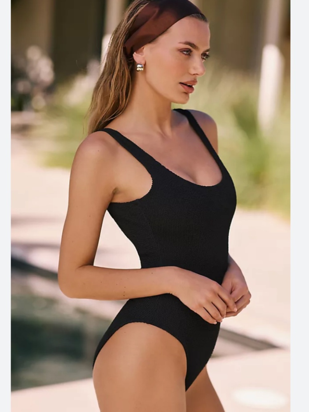 Good American XXS XS black one piece swimsuit always fits